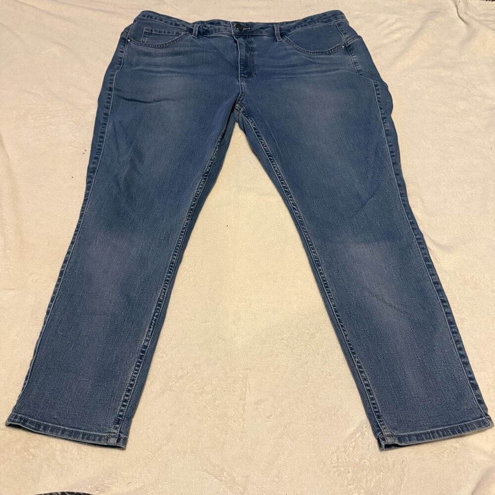 Lee Riders Ladies Jeans Shape Illusions Slim Fit Midrise Skinny Ankle  Size 22M